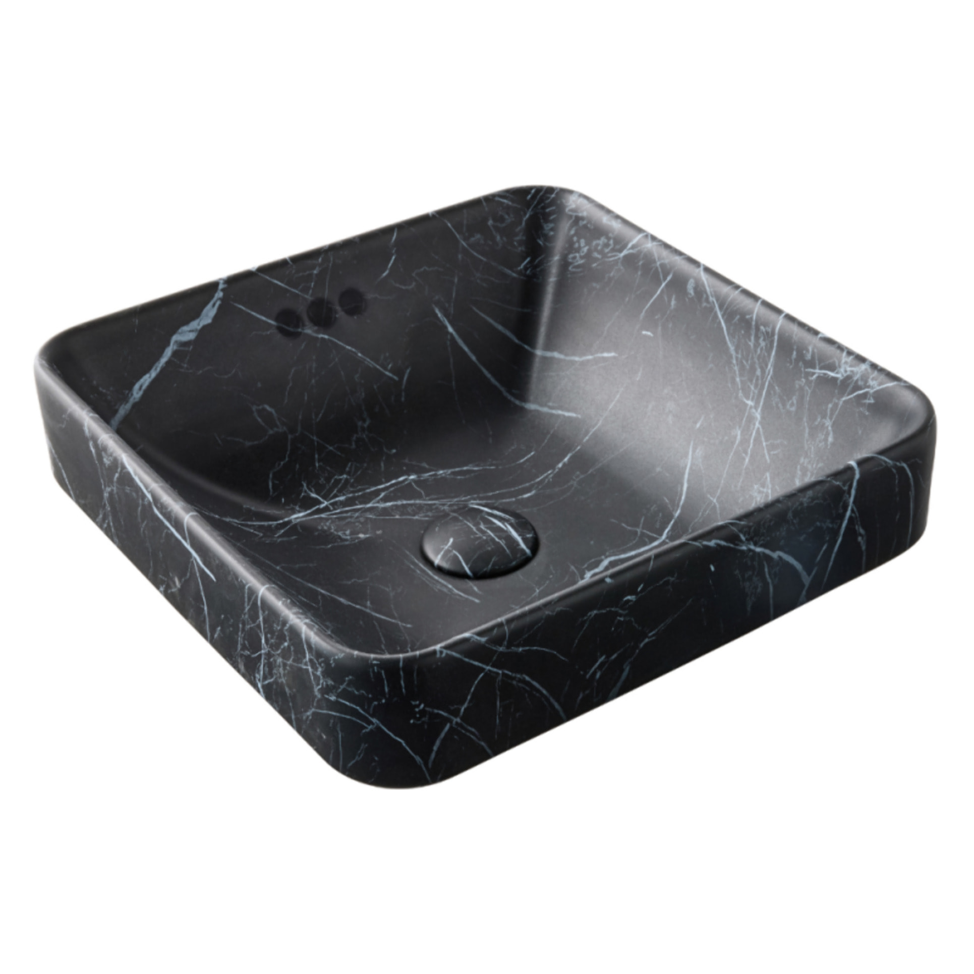 Vasque carrée à poser Vox effet marbre orage