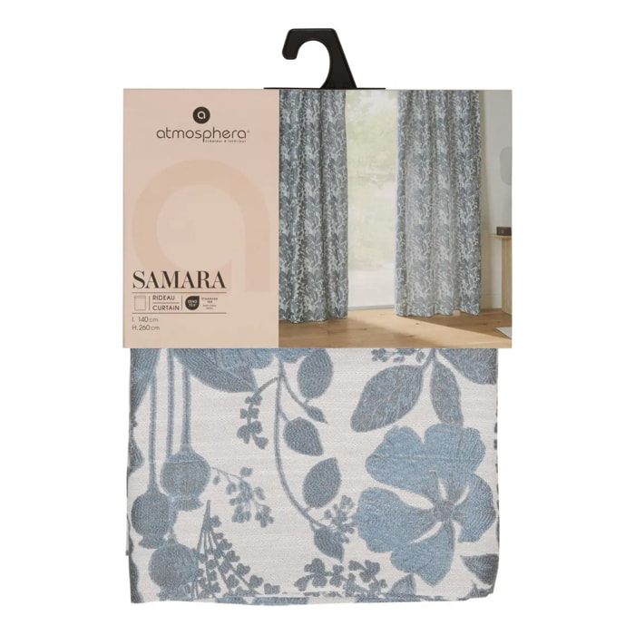 Rideau Samara 140x260cm bleu orage