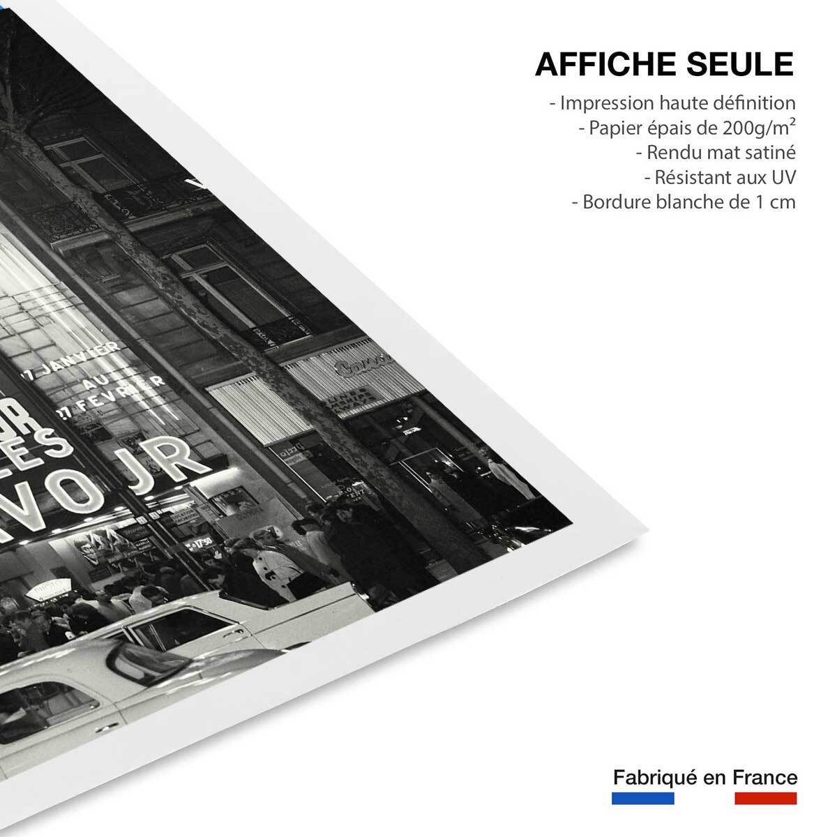 Affiche de Paris noir et blanc, L'Olympia Affiche seule