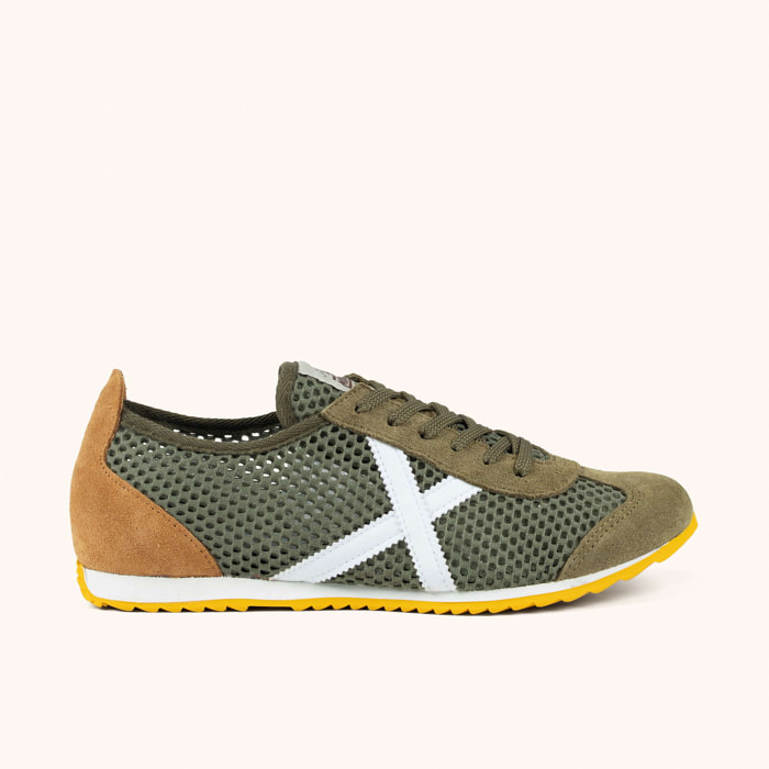 Zapatillas Retro Running diseño vintage caqui y marrón MUNICH OSAKA 579
