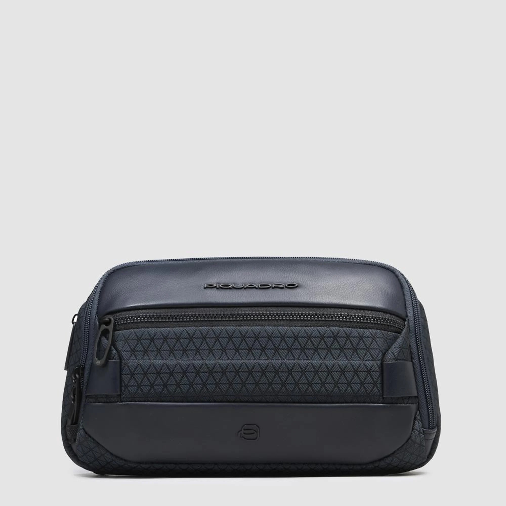 Piquadro Marsupio espandibile in tessuto riciclato con sistema di sicurezza antifurto e protezione RFID