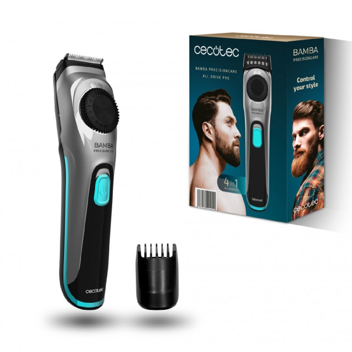 Cecotec Barbero con Dial de Ajuste Bamba PrecisionCare AllDrive Pro. 75 mins de