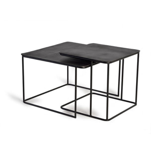 Ensemble de 2 tables basse 41x62x62cm