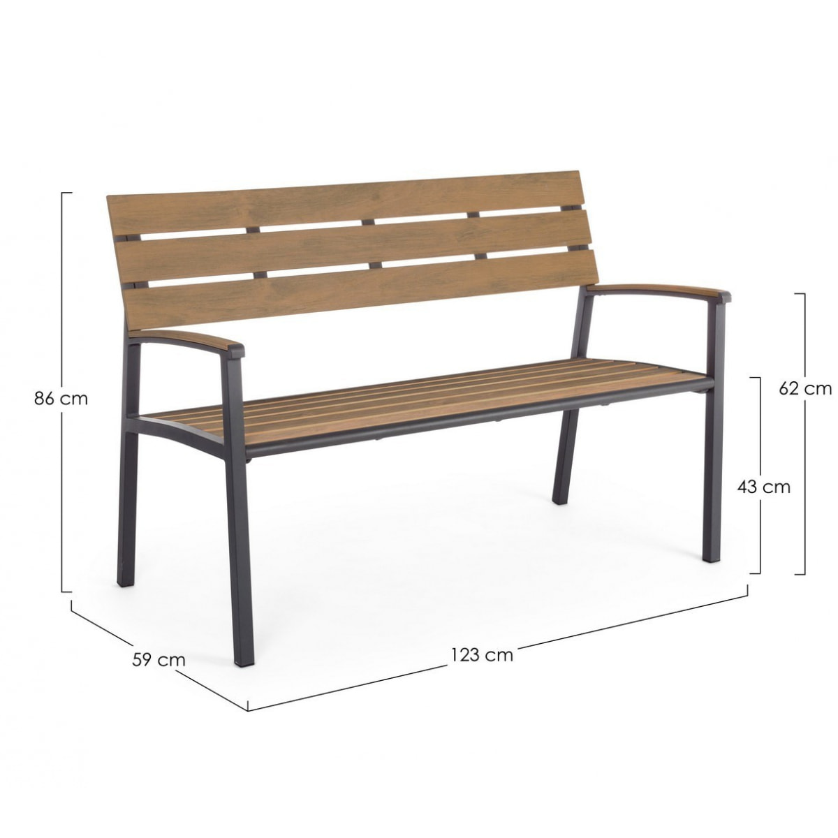 Panchina ISAK gambe antracite