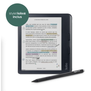 Liseuse eBook KOBO Pack Libra Colour + Stylus 2 noir