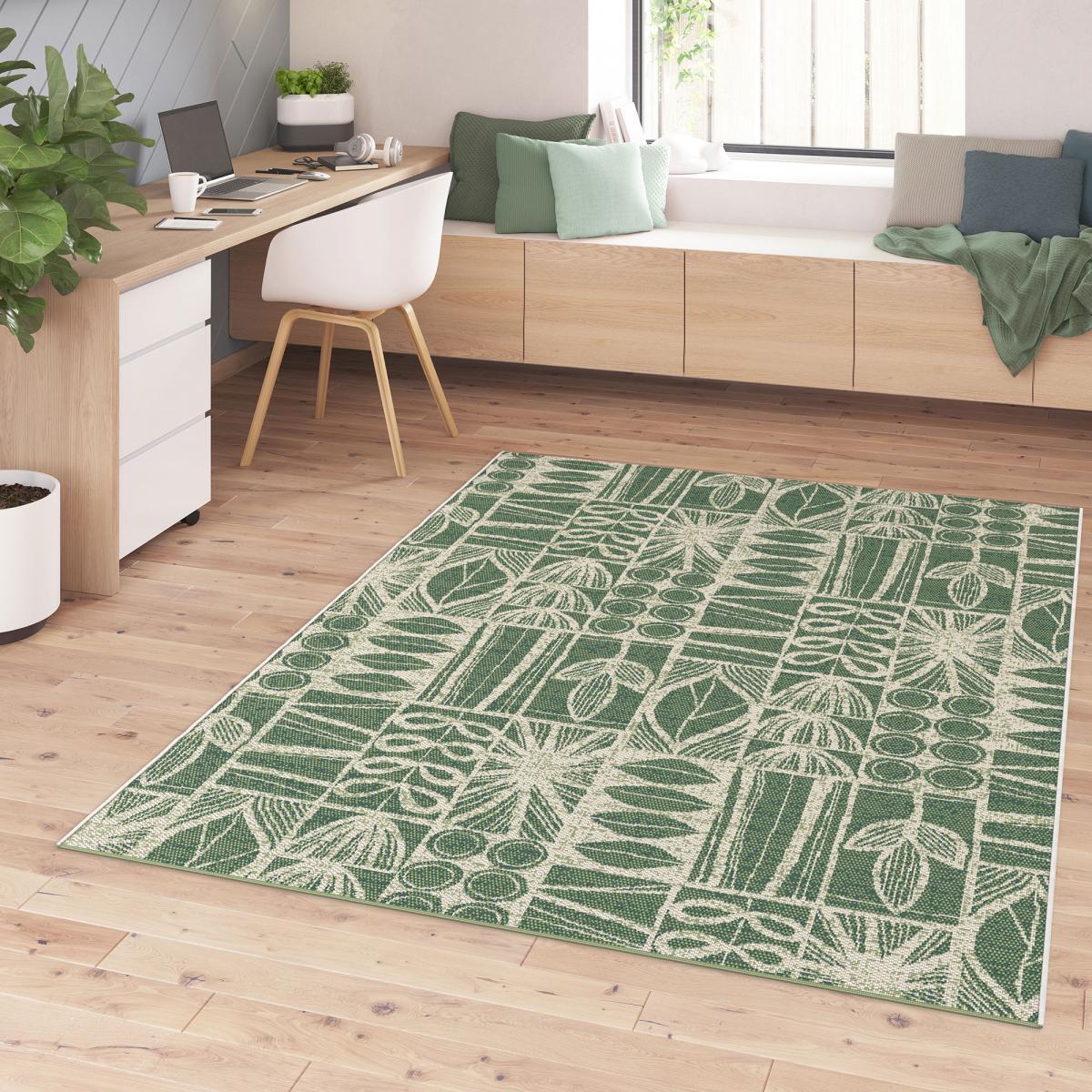 Tapis extérieur tissé kilim rectangle BOPO