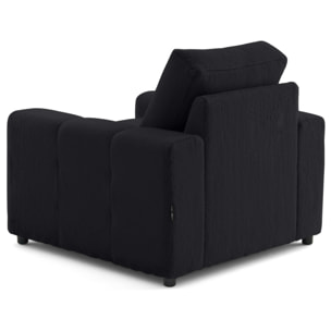 Crocus - fauteuil en fausse fourrure - Noir