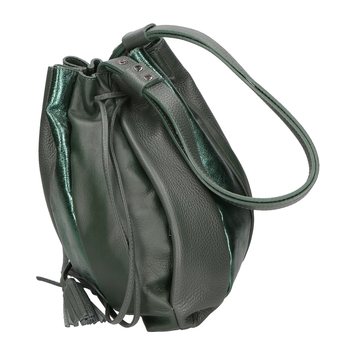Borsa a spalla da donna - Modello Nunzia - Vera pelle - 30.0 x 33.0 x 7.0 cm