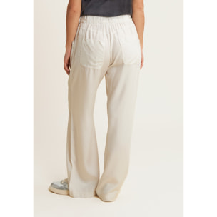 Pantaloni wide leg in Twill di Lyocell