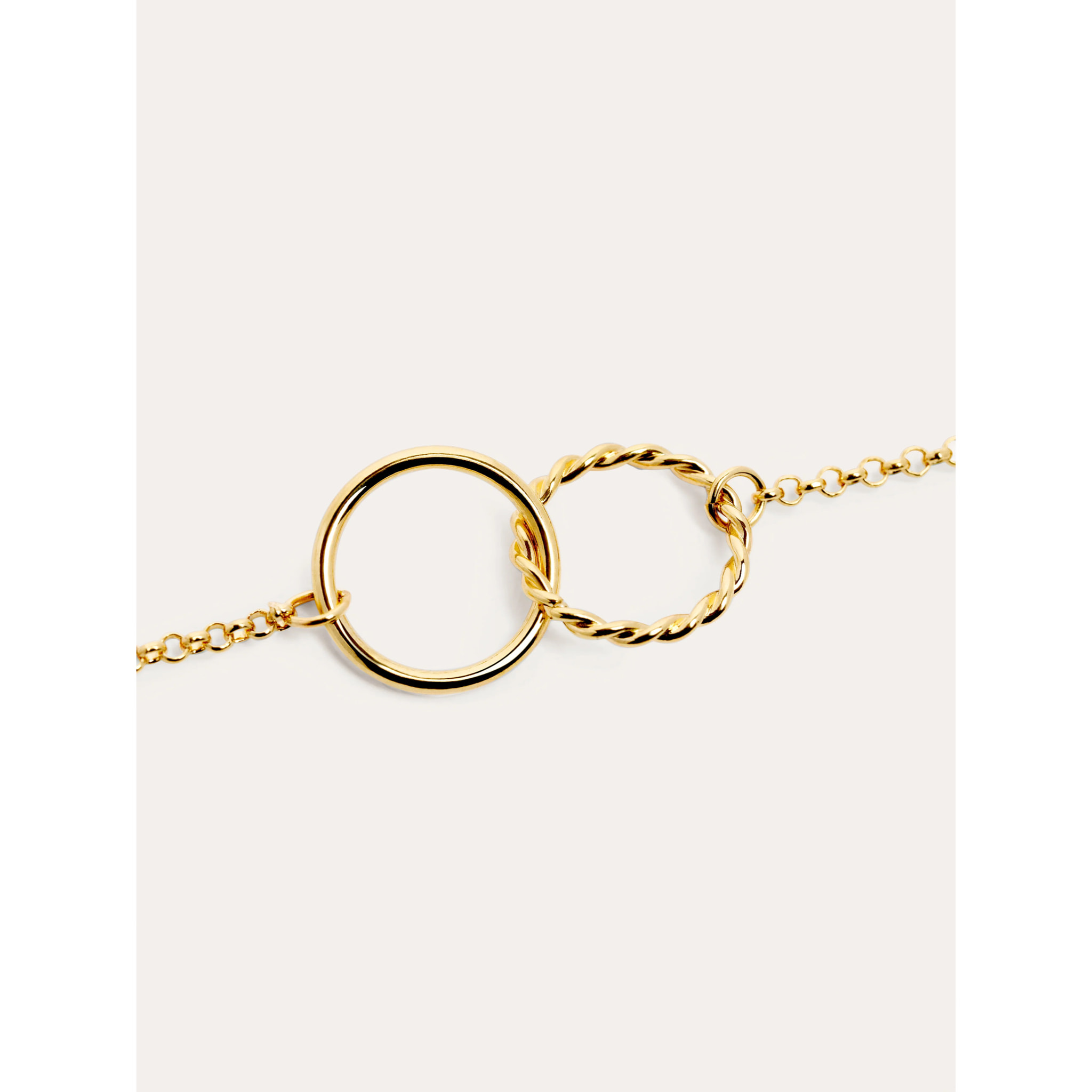 Pulsera Circles Twist Baño Oro