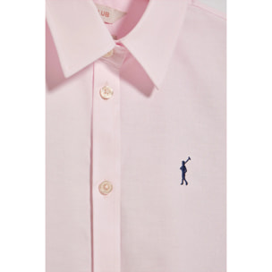 Camicia Oxford Regular fit rosa con logo Rigby Go