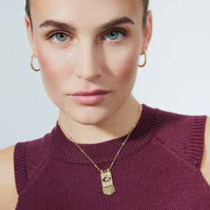 Collar de Circonita Brillante acabado en oro amarillo de 18k