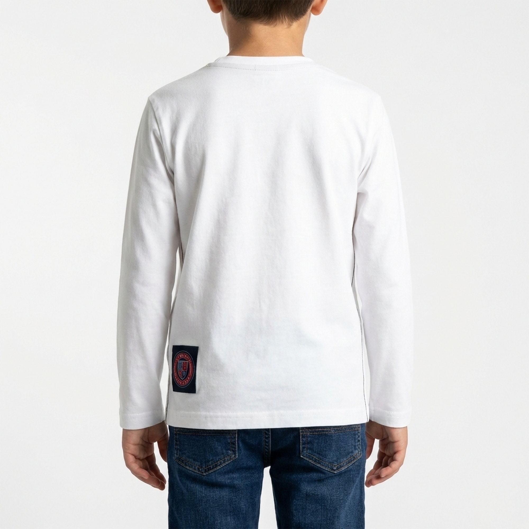 T-shirt maniche lunghe con ricamo logo