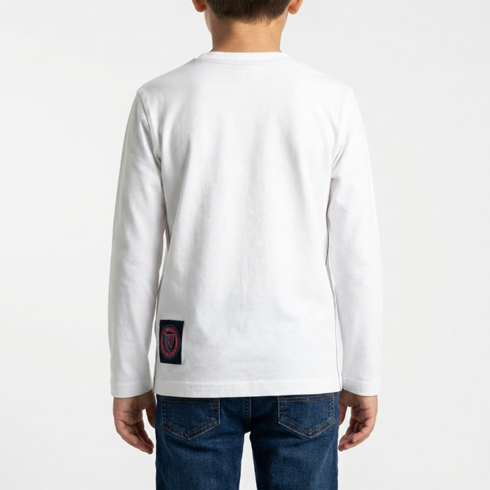 T-shirt maniche lunghe con ricamo logo