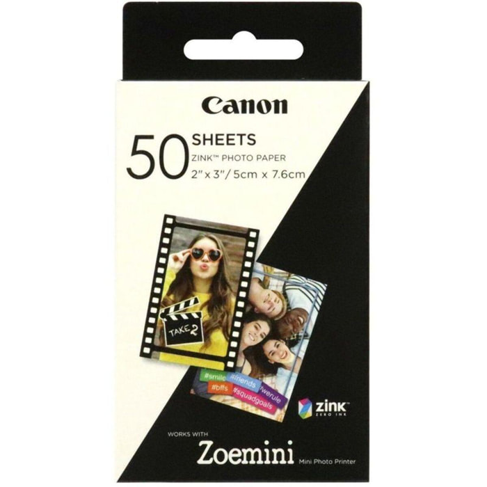 Papier photo instantané CANON Zink pour Zoemini (x50)