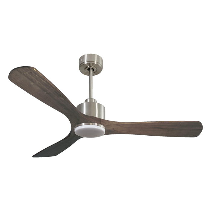 Ventilador de techo Reversible Termostato Dimable Wifi Motor DC Techos Inclinados Mando a Distancia Luz tres tonos Hypersilence Memoria MoyoD132C03LED67793 PURLINE