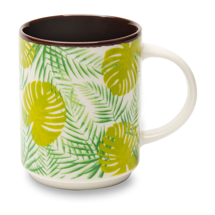 Set de 4 Mugs Excelsa – Foliage, New Bone China Multicolore