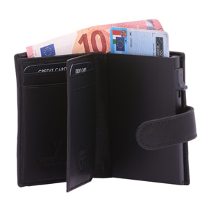 Portafoglio  da uomo In Vera pelle Made in Italy 7,5x10x2,5 cm