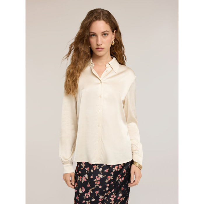 Motivi - Camicia in raso - Bianco