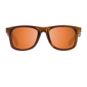 Gafas de sol KAU DF - Negro bambú / Polarizada revo naranja