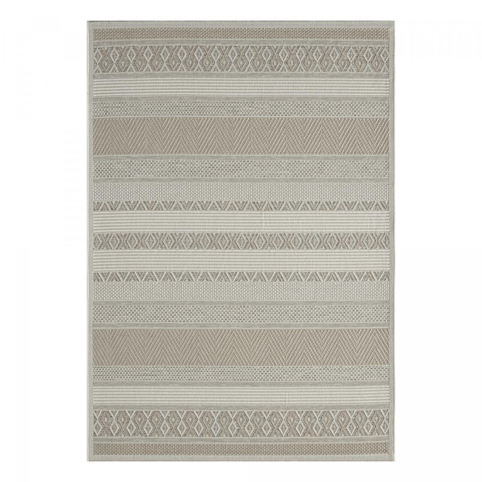 Tapis exterieur CANCUN EX Beige 120x160 en polypropylène doux et soyeux