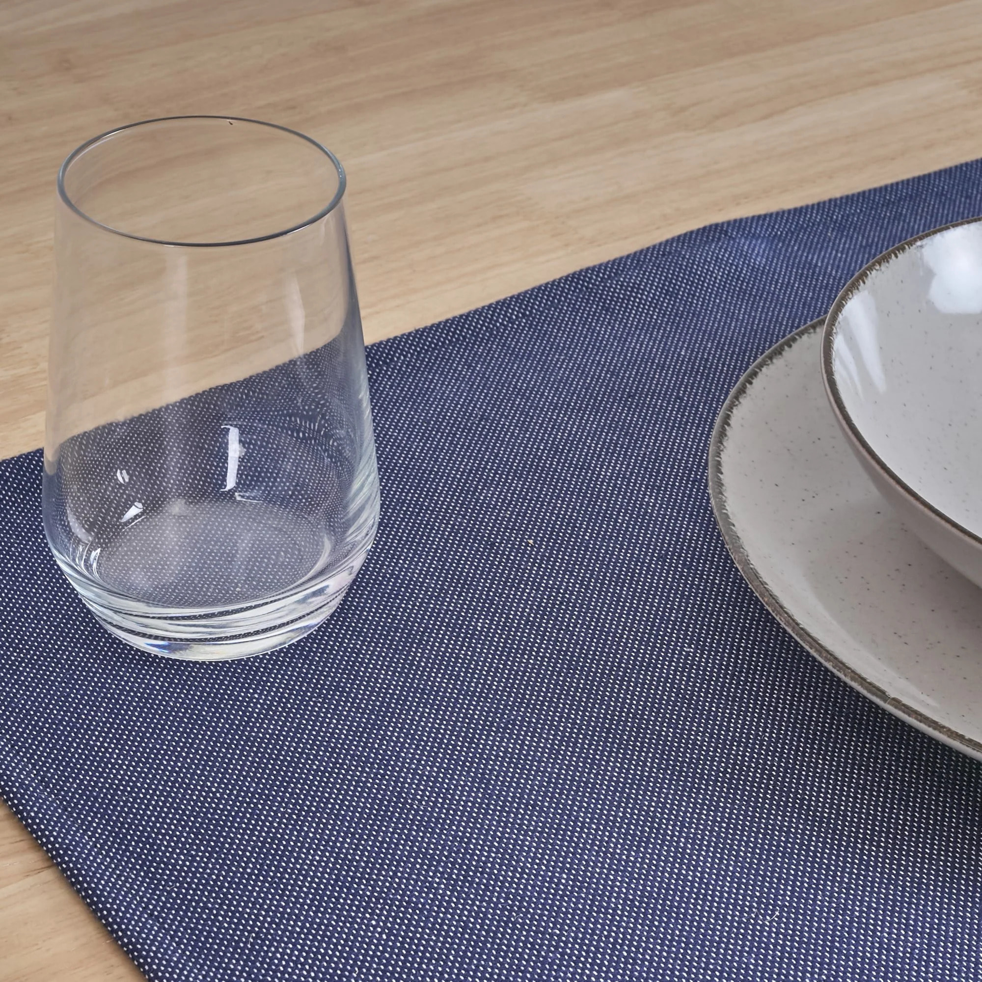 Lot de 2 sets de table jacquard MASSAIC BleuON