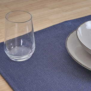 Lot de 2 sets de table jacquard MASSAIC BleuON