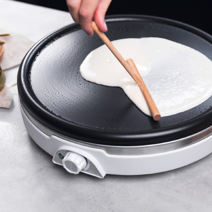 Cecotec Crêpière Fun Crepestone XL Inox. Pour préparer des crêpes XL, facilement