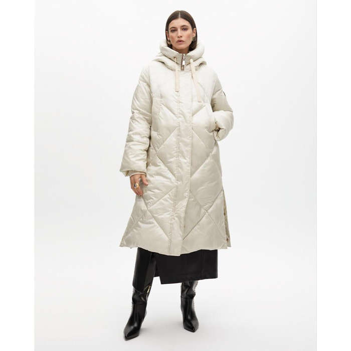 Anorak in piuma con cappuccio