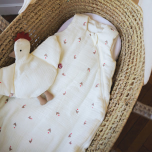 Gigoteuse bébé sans manches Love 0-6 mois - Crème