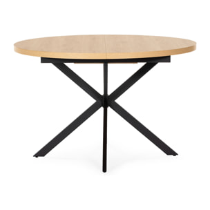 Mesa redonda extensible Murano efecto Roble, 120-160 cm