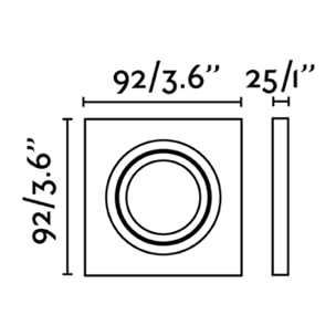 RADÓN SQ Lampe encastrable noire
