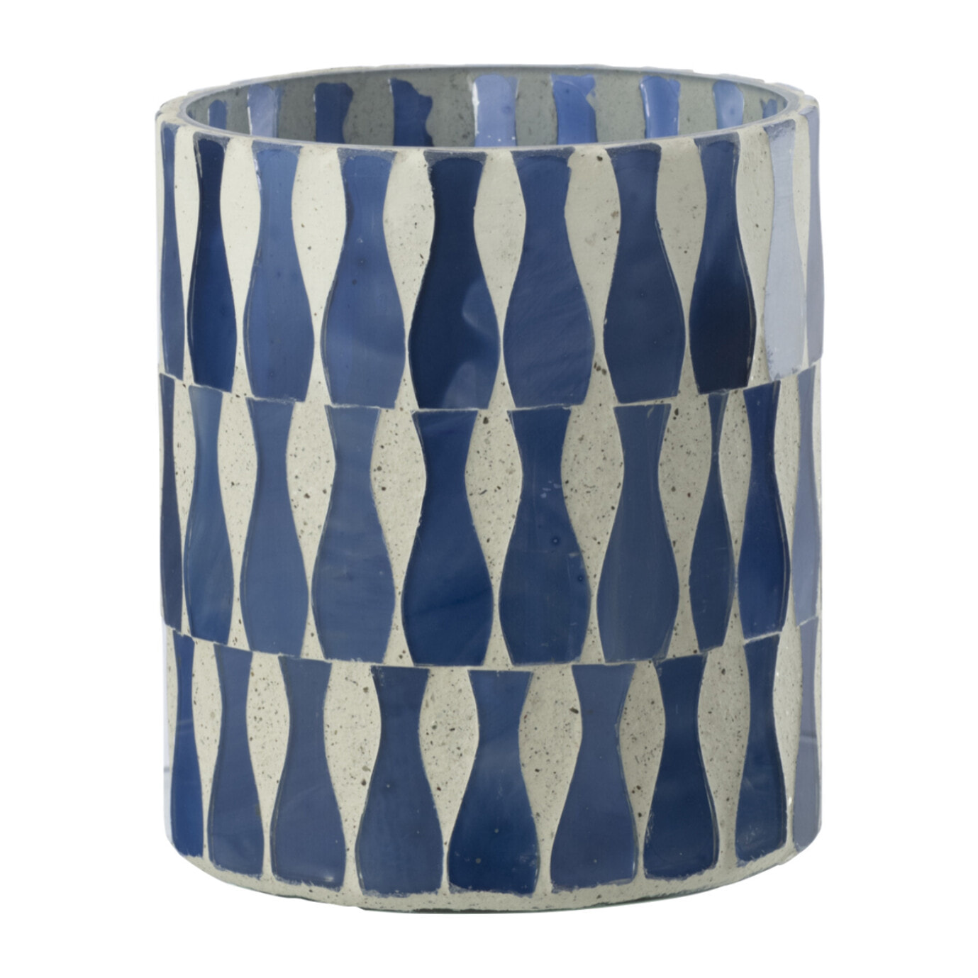 J-Line Chandelier - verre - bleu/blanc - medium