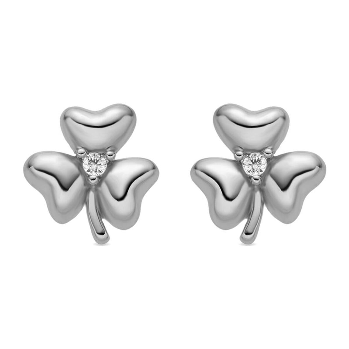 Pendientes con Circonita Brillante acabado plata