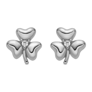 Pendientes con Circonita Brillante acabado plata