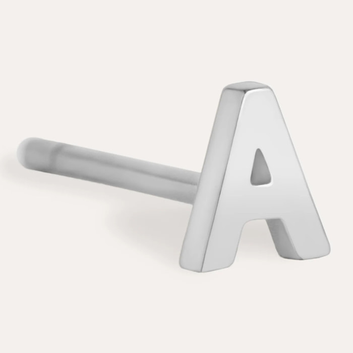 Orecchino Singolo Letter in Argento