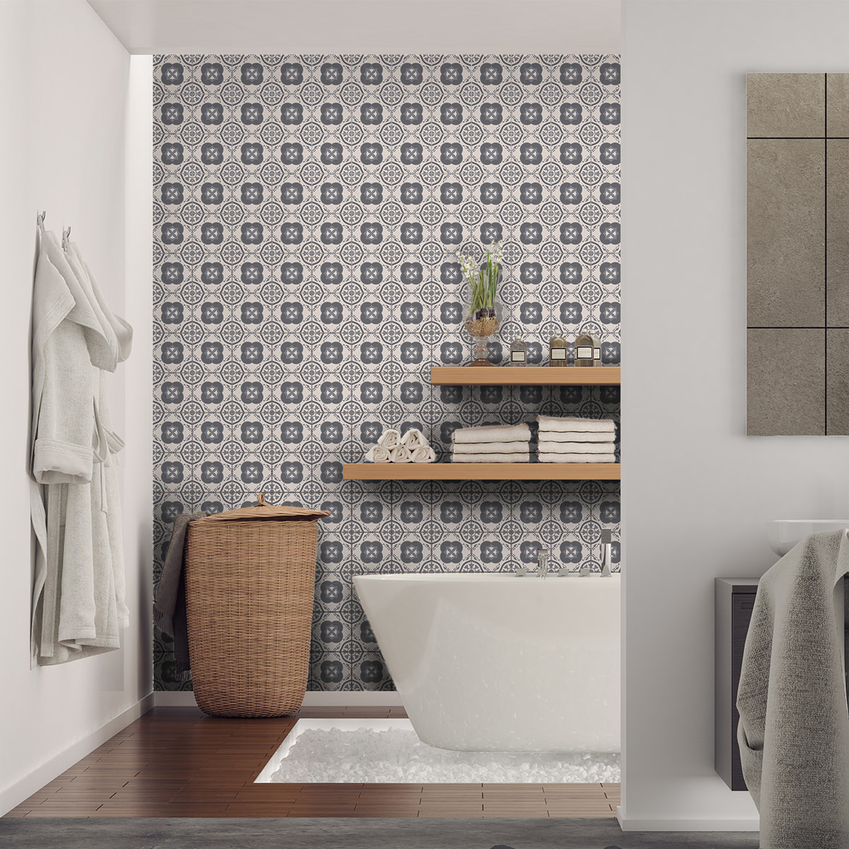 Stickers muraux - Sticker Mural Carrelage adhésif Cuisine Salle de Bain - 60 STICKERS CARRELAGES AZULEJOS CARLA