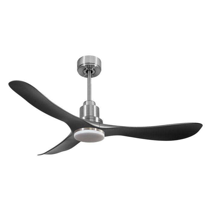 Ventilateur de plafond Réversible  Thermostat Dimmable Wifi Moteur à courant continu Toits en pente Télécommande Lumière à trois tons Hypersilence Mémoire