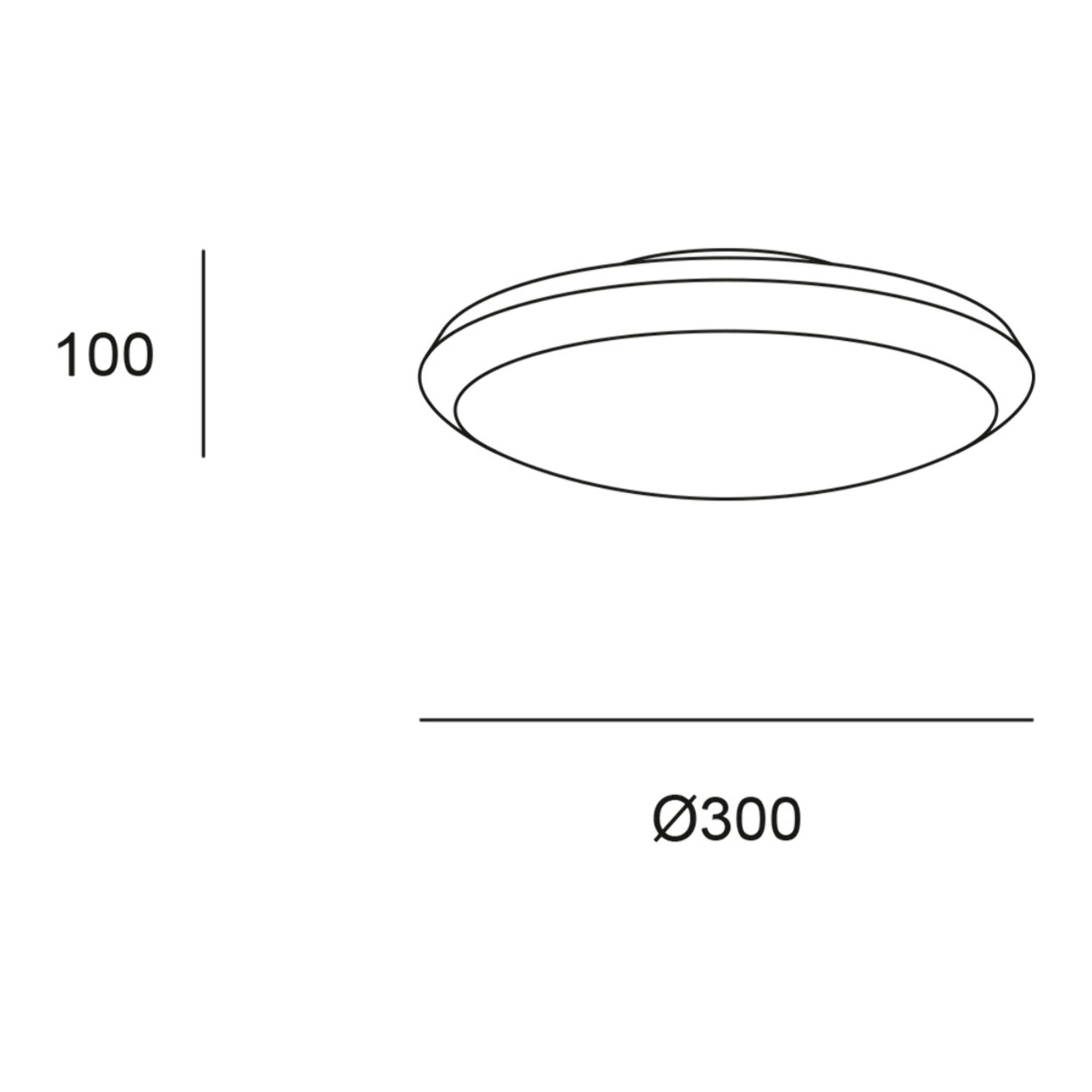 Forlight Plafon Ip65 Ford Round E27 20W Gris 2300Lm