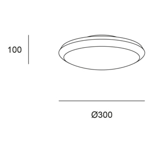 Forlight Plafon Ip65 Ford Round E27 20W Gris 2300Lm