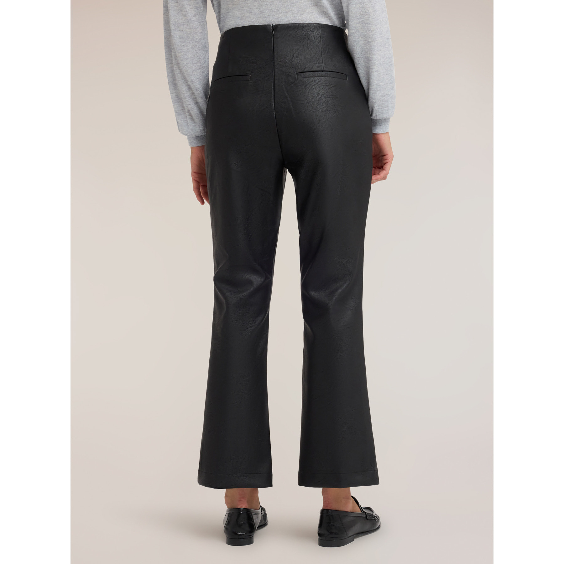 Motivi - Pantaloni kick flare con nervatura - Nero