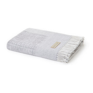 Plaid BRAILLE gris 130x170 cm