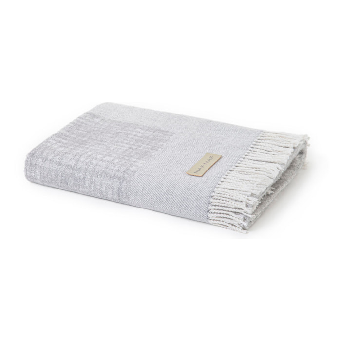 Plaid BRAILLE gris 130x170 cm