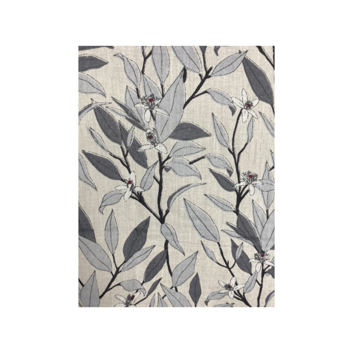 Voilage à œillets en coton motif fleur oranger 140x250cm - ORANGE 983