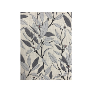 Voilage à œillets en coton motif fleur oranger 140x250cm - ORANGE 983