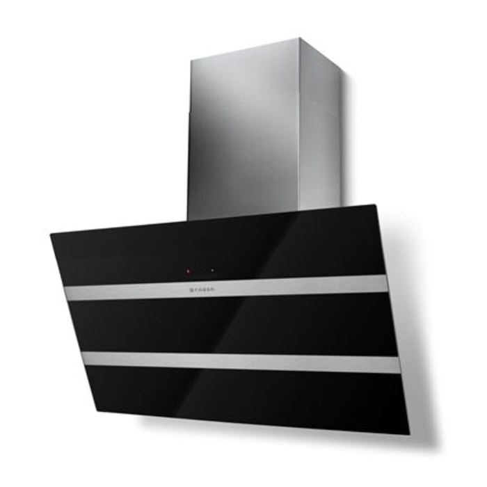 Hotte décorative murale inclinée FABER STEELMAX 800 NOIR/INOX