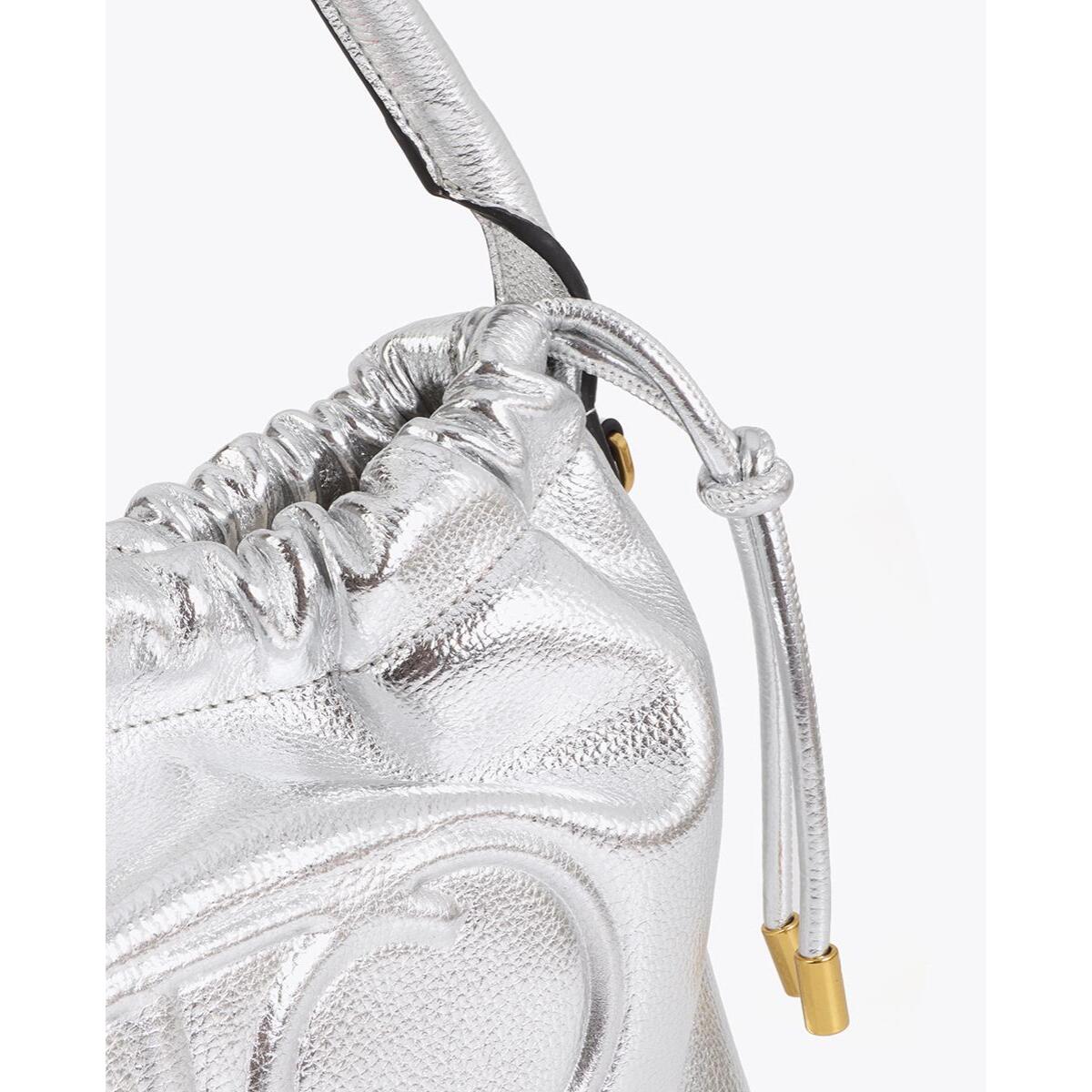 Piatto per caramelle dorato con logo ovale in rilievo