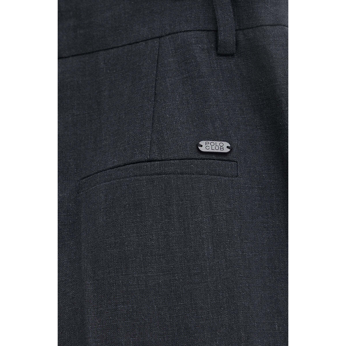 Pantalón Alice de lino azul marino de corte relajado con logo Polo Club