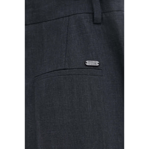Pantalón Alice de lino azul marino de corte relajado con logo Polo Club