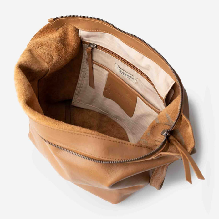 Bandolera BIBA Utah Cream Out de piel